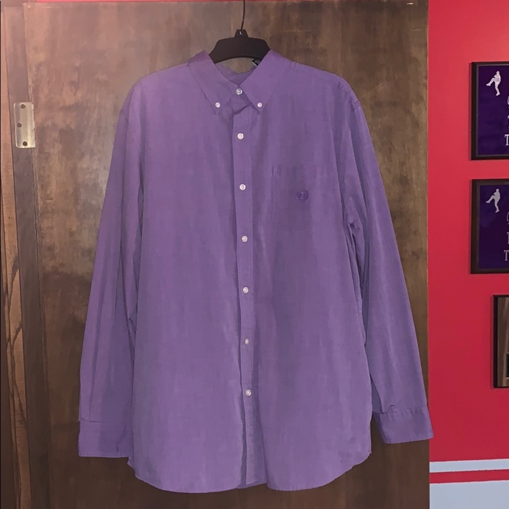 Chaps Purple Button Up